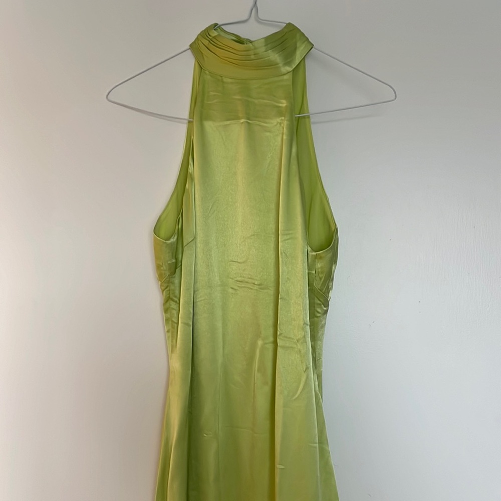MESKI Satin Drape Maxi Dress
